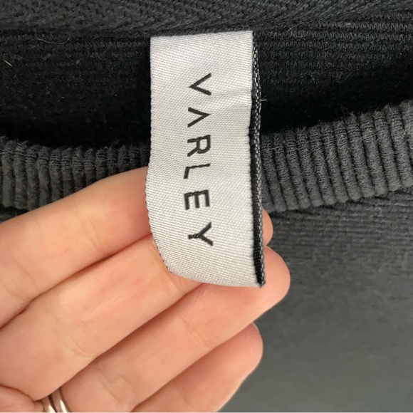 Varley Manning Zip Longline Sweatshirt Size XS Oversized Washed Black Gym 15 - Picture 5 of 10